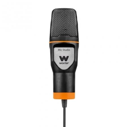 Woxter Micrófono Condensador Mic Studio Black con Trípode Ajustable